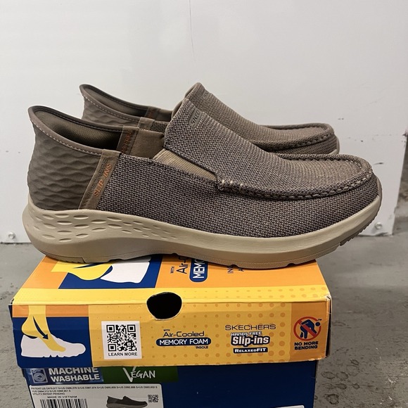 Skechers Men's Taupe Slip-Ins Parson Ralven‎Sneakers 204804 Size 11 Vegan